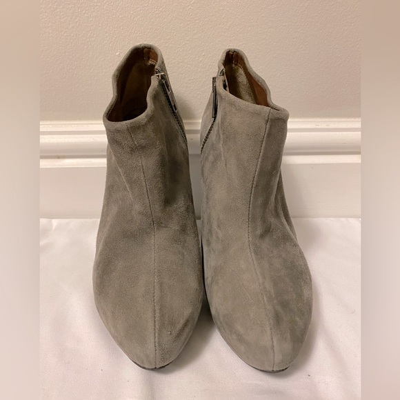Zara Grey Suede Booties - Picture 2 of 5